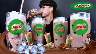 Mukbang Asmr minuman segar dingin Milo | Asmr minuman