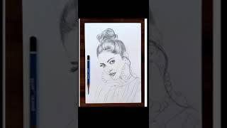 Deepika Padukone Sketch Outline #shorts #viral #tranding