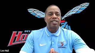 JAMES HILL SPORTS MEAC HBCU COACH LEE HULL DELAWARE STATE UNIVERSITY TALKS HORNETS FOOTBALL 11-4-24