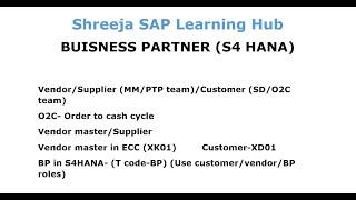 Business Partner Configuration in S4-HANA | SAP Courses in Pune