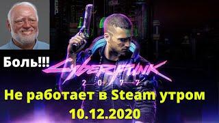 Боль  Cyberpunk 2077 утром 10.12.2020 не запускается в Steam