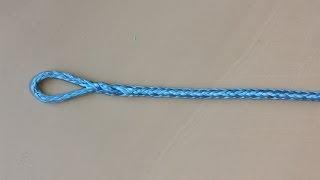 Brummel lock-splice single braided Dyneema