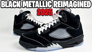 AIR JORDAN 5 BLACK METALLIC REIMAGINED 2025 REVIEW + 2025, 2011, 1990 COMPARISON