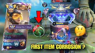 BUILD MIYA TERBARU FIRST ITEM PAKAI CORROSION | TOP GLOBAL MIYA - MOBILE LEGENDS