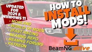 Beamng Drive Tutorial Download Mods 2024 - Modland WorldofMods Patreon and more!