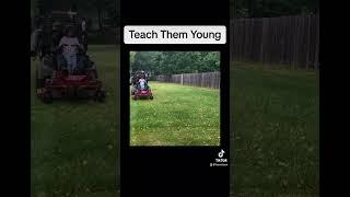 teach them young, watch them grow #lawncare #lifelessons #ferris #mowers