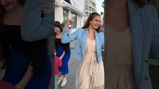 Karolina Protsenko is dancing after her street performance #music #dance #girl #violin #happy