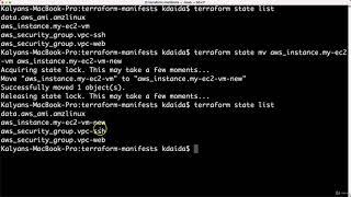 73  Learn about terraform state command   List, Show and mv