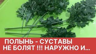 Полынь только наружно !!! Суставы не болят !И конечно во внутрь …