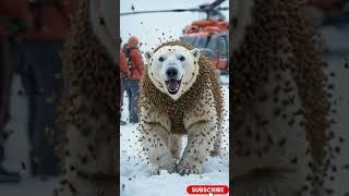 BEES ATTACK! Rescue Team Saves White Bear from Honey Trap