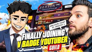 Finally I Joined One of the Biggest V Badge Youtuber Guild @binzaidfreefire!  - Free Fire