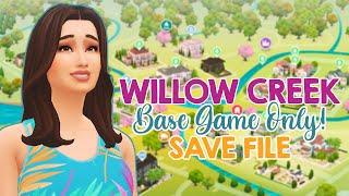 I REBUILT WILLOW CREEK WITH BASE GAME ONLY! // Save File Tour Overview | NO CC | The Sims 4