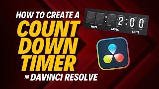 How to Make a Countdown Timer in DaVinci Resolve 18 | Tutorial for Beginners