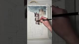 Процесс рисования акварелью! Инст: nastya.gazukina