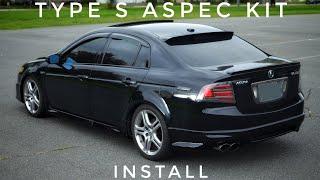 TL Type S Gets OEM Rear Aspec And Side Skirts Install