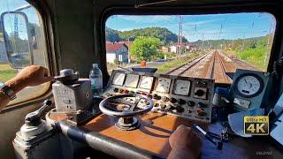 Locomotive ASEA ŽRS class 441 - driving the train - train driver view [4K]