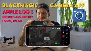 Blackmagic Camera App APPLE LOG ProRes 422 LT with iPhone 15 Pro Max