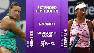 Jule Niemeier vs Lucrezia Stefanini | R1 Merida Open Akron 2024 | #WTA Highlights