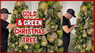 CHRISTMAS DECORATIONS 2024 / Decorate A GLAM Christmas Tree In Gold And Green /  Ramon At Home