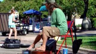 Mark Goffeney Playing Let It Be by The Beatles with his feet. San Diego's Big Toe Band