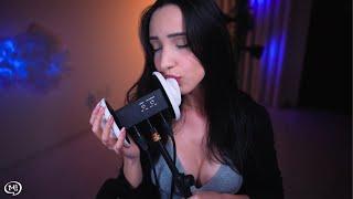 ASMR tongue fluttering  4K [NO TALK]  rain background 