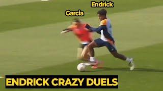 Endrick trolling Fran García in one-on-one challenge training ahead Valencia | Real Madrid News