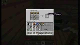 Minecraft how to craft a pickaxe!