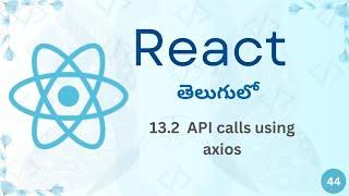 API Calls Using Axios Library in React | React Full Course Telugu | TechZoom Media | TZM