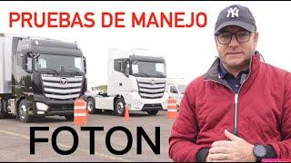 Prueba de manejo de camiones FOTON