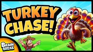  Turkey Chase!  Brain Break  Thanksgiving Brain Breaks