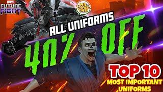 (TOP 10)  Must Buy Uniforms in All Uniforms Sale 40% Discount | Marvel Future Fight