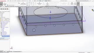 SolidWorks #08 - Круговой массив отверстия в детали