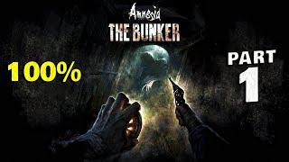 Amnesia The Bunker 100% Walkthrough Gameplay Part 1 - All Trophies & Collectibles