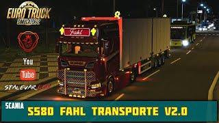 ETS 2 (v1.35) Mods Обзор Scania S580 FAHL TRANSPORTE V2.0