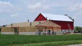 Ohio Amish Barn Raising - May 13th, 2014 in 3 Minutes and 30 seconds