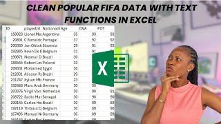 Clean the popular FIFA Data with just these EXCEL TEXT FUNCTIONS - Simple data cleaning process