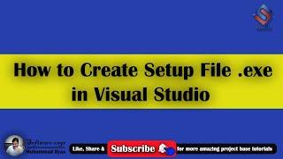 How to Create Setup File  exe in Visual Studio