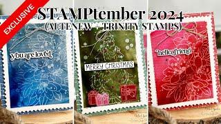 STAMPTEMBER 2024 | ALTENEW & TRINITY STAMPS (Elegant Alcohol Lift Ink Backgrounds!)