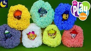 Playfoam Go Squishy Foam Surprise Eggs with Mini Paw Patrol Toys Robo Dog Ryder Chase and Skye Toys