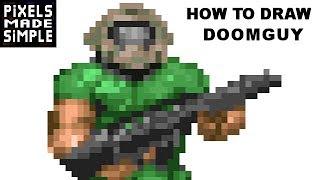 Doom Doomguy - Pixels Made Simple