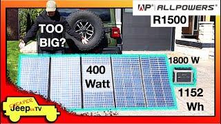 Does a Jeep Wrangler Have Room for the ALLPOWERS 400W Solar Panel and R1500 Solar Power Station?