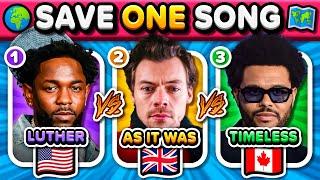 Save One Song  COUNTRIES EDITION  Can you save just one? | Music Quiz