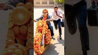 Messi stole Ronaldo's son's orange motorbike. Can Nick & Tani reconcile? #ronaldo #football #messi