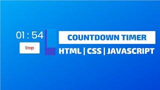 Countdown Timer Using HTML, CSS & JavaScript