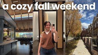 weekend vlog: cozy fall walks, making soup, thrift finds + trying the revlon one step hair dryer