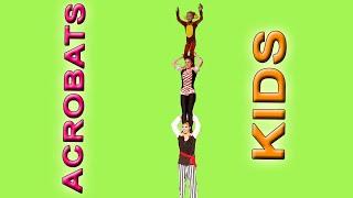 Kids circus column children acrobats детский цирк колонна дети акробаты