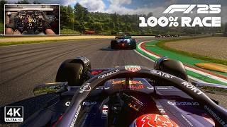 Max Verstappen's Red Bull Racing RB21 | 2025 Imola GP 100% Race | F1 25 MOD Steering wheel Gameplay