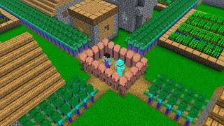 Minecraft Battle: NOOB vs PRO PROTECTS VILLAGE FROM THE ZOMBIE APOCALYPSE! Animation