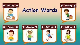 Action Words, 40 Action Words, Action Words for Kids, Doing words, verbs, Action Words with pictures