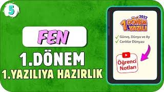 5.Sınıf Fen 1.Dönem 1.Yazılıya Hazırlık  #2023